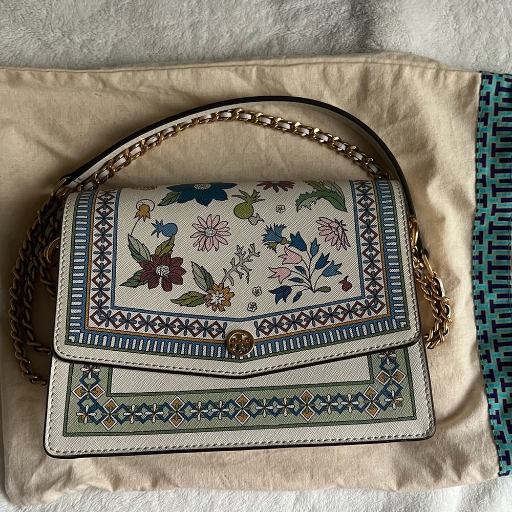 Tory Burch Robinson Floral Shoulder Bag